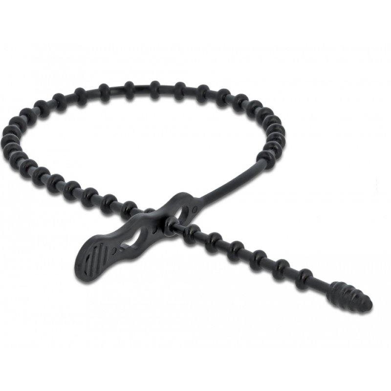 DeLOCK 018966 serre-câbles Attache-câble perlé Polyamide Noir 10 pièce(s)