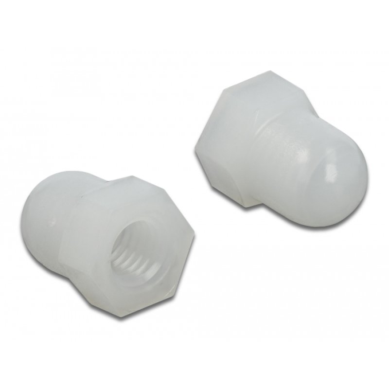 DeLOCK Capuchon hexagonal de protection avec filetage interne pour les vis M5, écru, 10 unités