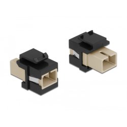 Keystone Modul SC Simplex Buchse zu SC Simplex Buchse beige / schwarz