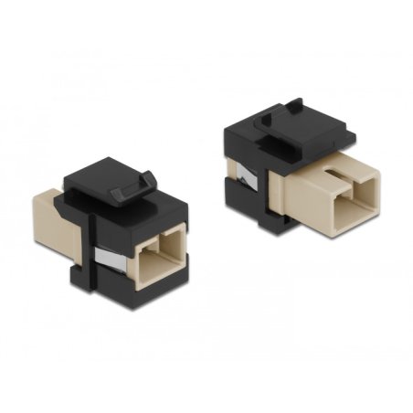 Keystone Modul SC Simplex Buchse zu SC Simplex Buchse beige / schwarz