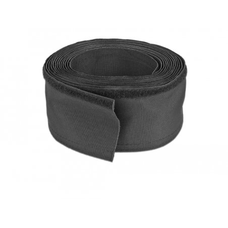 Gewebeschlauch mit Klettverschluss hitzebeständig 5 m x 20 mm schwarz