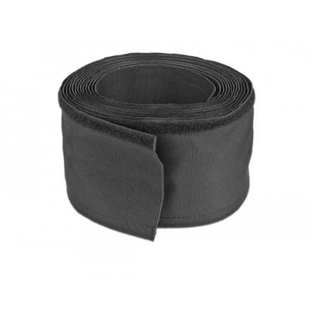 Gewebeschlauch mit Klettverschluss hitzebeständig 5 m x 30 mm schwarz