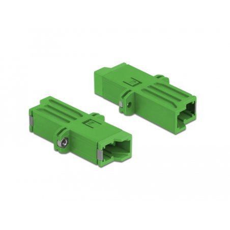 DeLOCK Optic Fiber Coupler E2000 Simplex female to Simplex female Single-mode green