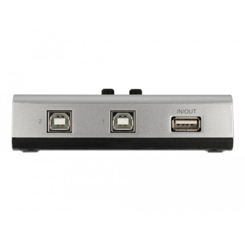 Umschalter USB 2.0 mit 2 x Typ-B Buchse zu 1 x Typ-A Buchse manuell bidirektional