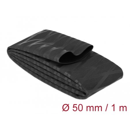 Schrumpfschlauch X-Muster rutschfest 1 m x 50 mm schwarz