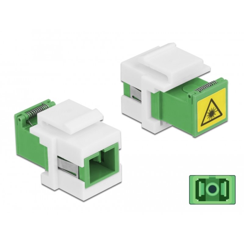 Keystone Modul SC Simplex Buchse zu SC Simplex Buchse mit Laserschutzklappe innen
