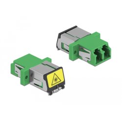 DeLOCK Coupleur de fibre optique de protection laser LC Duplex femelle à LC Duplex femelle Simple-mode, vert
