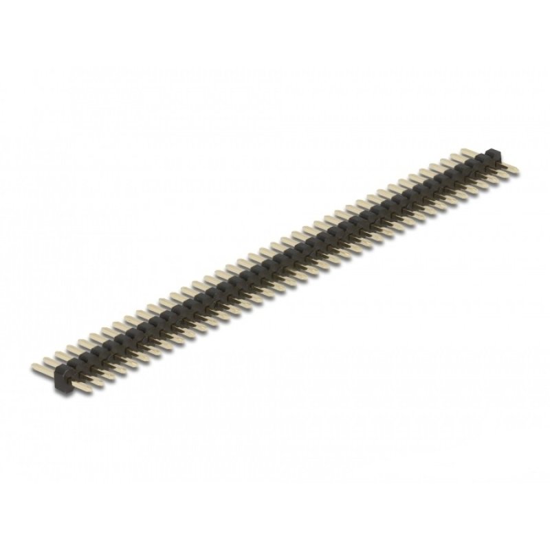 DeLOCK Barrette de 40 broches, écartement 1,27 mm, 1 rangée, droite, 5 unités