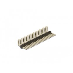 DeLOCK Pin header 20 pin, pitch 1.27 mm, 1-row, angled, 5 pieces