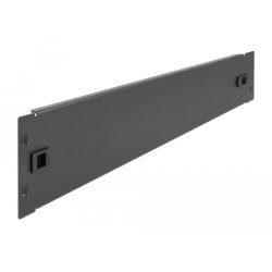 DeLOCK Capot de fermeture d’armoire de réseau 19″ sans outil, 2 unité, noir