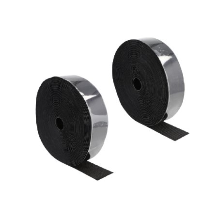 Strapazierfähiges Klettband selbstklebend mit Haft- und Flauschband L 15 m x B 50 mm schwarz