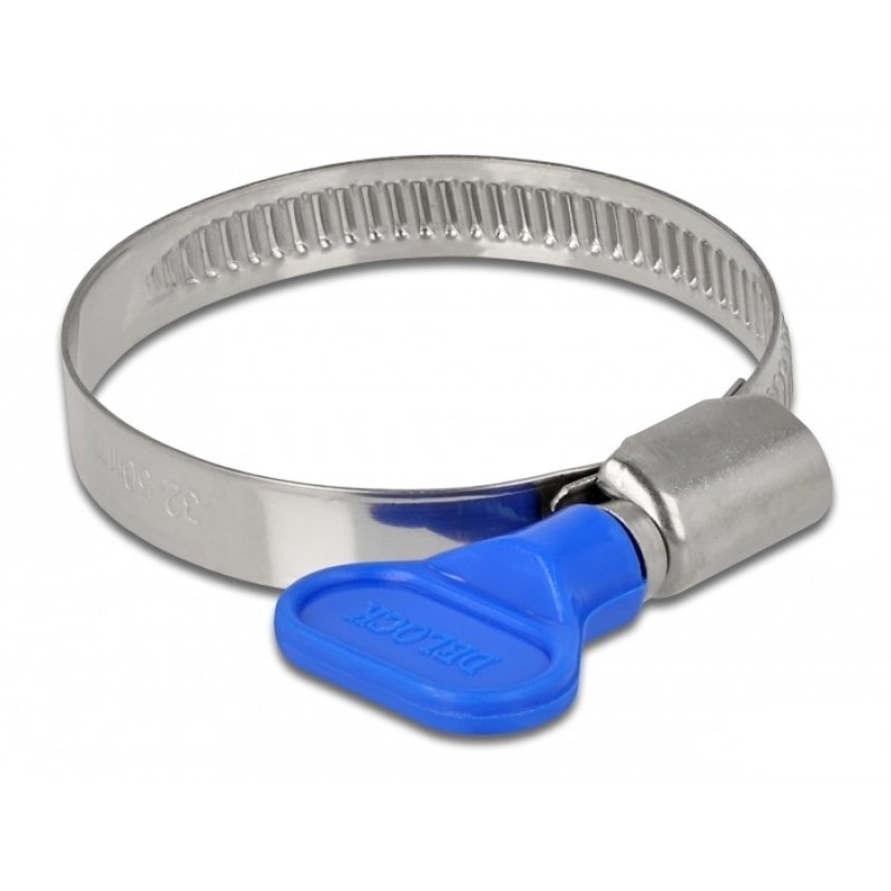 DeLOCK Butterfly Hose Clamp 32 - 50 mm 10 pieces blue