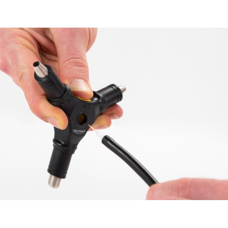 DeLOCK Outil d’installation 4 en 1 pour des connecteurs F