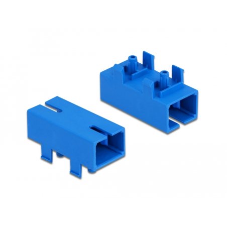 DeLOCK Optic Fiber Coupler for PCB SC Simplex female to SC Simplex female Single-mode blue