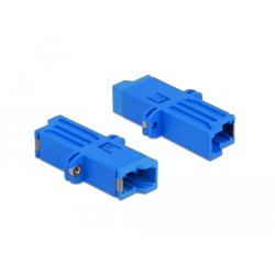 DeLOCK Optic Fiber Coupler E2000 Simplex female to Simplex female Single-mode blue