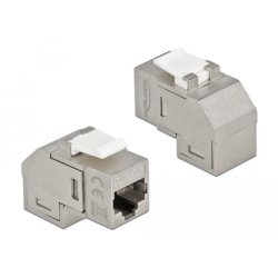 DeLOCK Module Keystone prise RJ45 à prise RJ45 Cat.6A coudé à 90°
