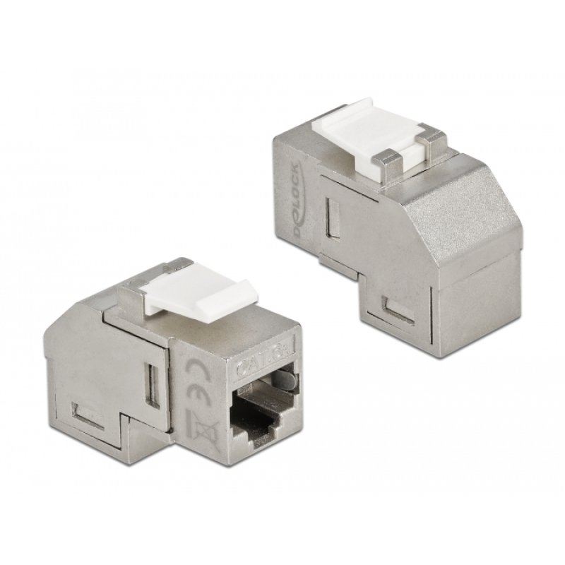 DeLOCK Module Keystone prise RJ45 à prise RJ45 Cat.6A coudé à 90°