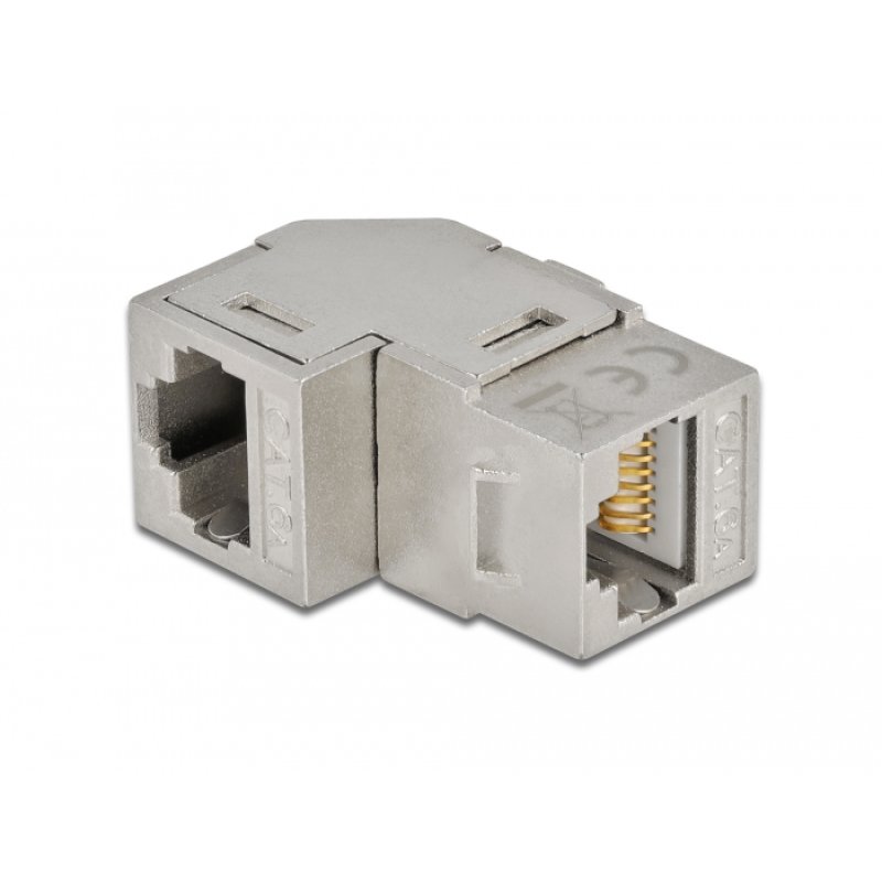 DeLOCK Module Keystone prise RJ45 à prise RJ45 Cat.6A coudé à 90°