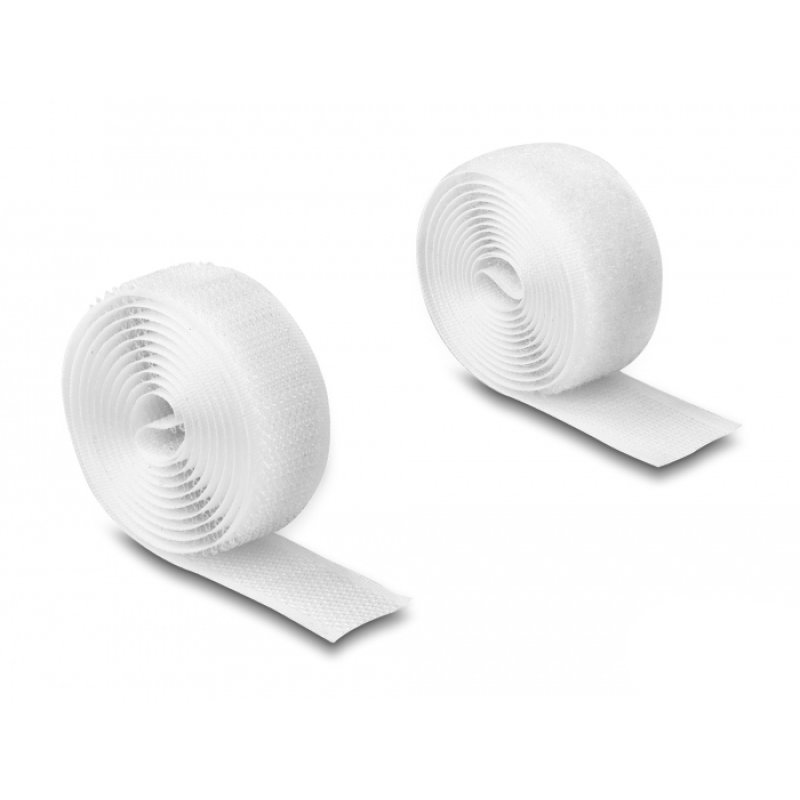 DeLOCK Heavy-duty Hook-and-Loop tape L 1 m x W 20 mm white