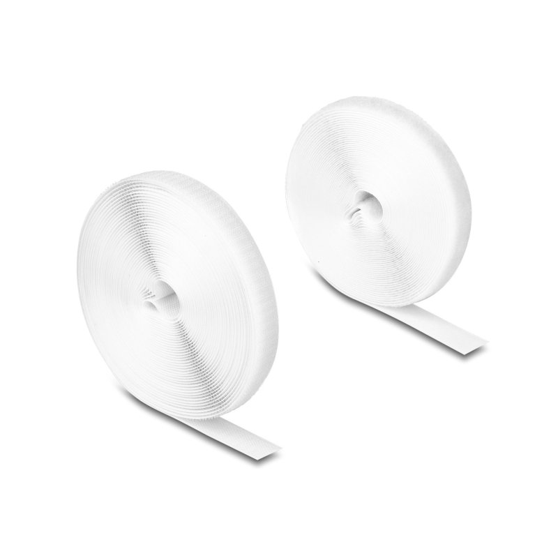 DeLOCK Heavy-duty Hook-and-Loop tape L 10 m x W 20 mm white