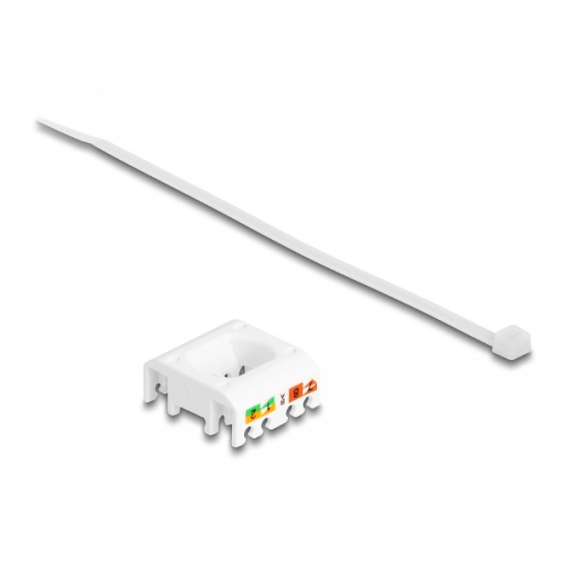 Keystone Modul RJ45 Buchse zu LSA Cat.6A werkzeugfrei mit blauer Staubschutzkappe