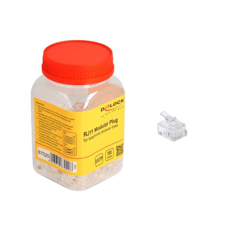 DeLOCK RJ11 Modular Plug 100 pcs