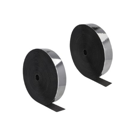 Strapazierfähiges Klettband selbstklebend mit Haft- und Flauschband L 25 m x B 50 mm schwarz
