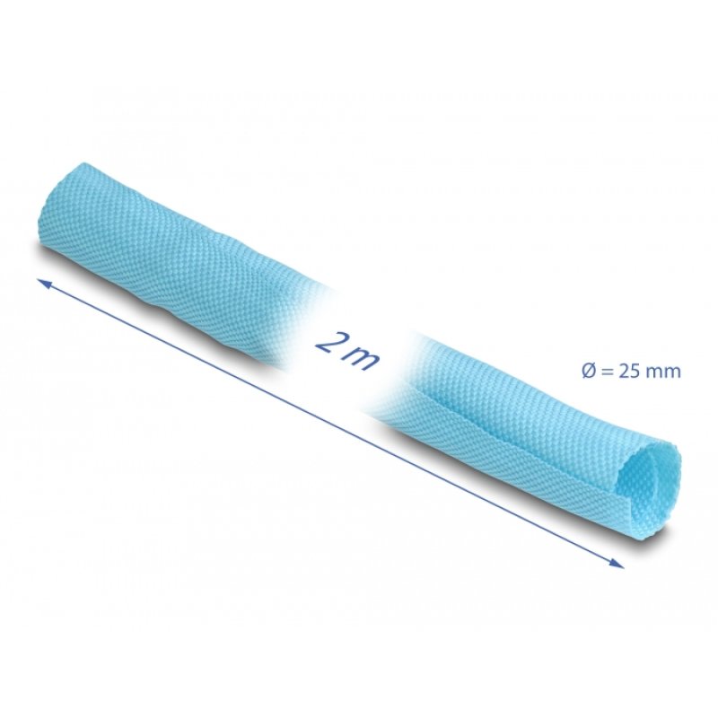 Gewebeschlauch selbstschließend hitzebeständig 2 m x 25 mm blau