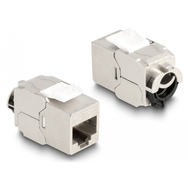 Keystone Modul RJ45 Buchse zu LSA Cat.6A STP mit Verschlussclip und kabelbinderfrei