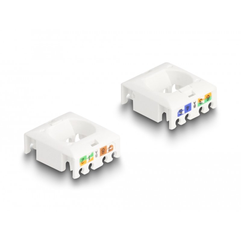 DeLOCK Keystone Module RJ45 jack to LSA Cat.6A STP with locking clip and cable tie-free