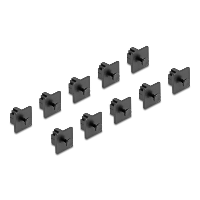 DeLOCK Dust Cover for RJ10 jack with grip 10 pieces black