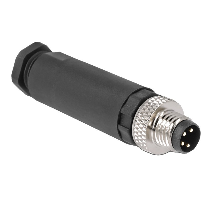 M8 Steckverbinder A-kodiert 4 Pin Stecker zur Montage mit Schraubanschluss