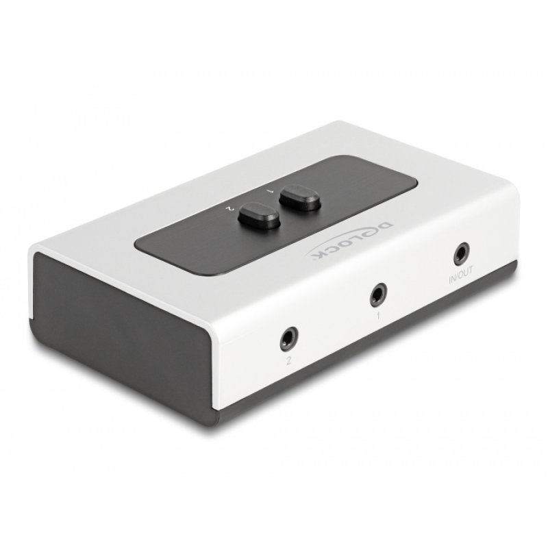 DeLOCK Commutateur 2 en 1 jack stéréo 3,5 mm, 4 broches, manuel, bidirectionnel