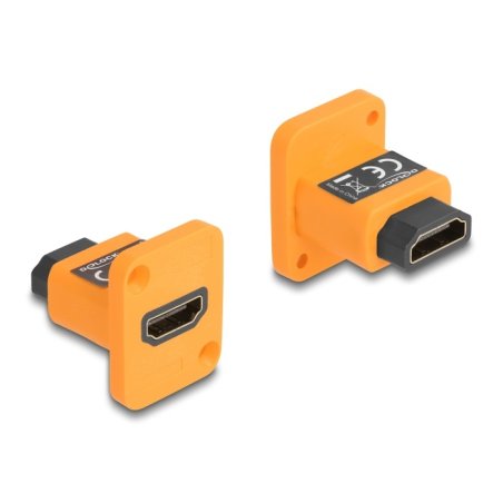 DeLOCK Module D-Type HDMI-A femelle à femelle 4K, orange