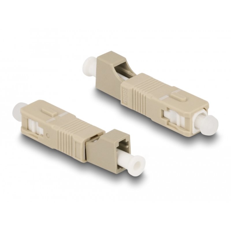 LWL Hybrid Kupplung SC Simplex Stecker zu LC Simplex Buchse beige