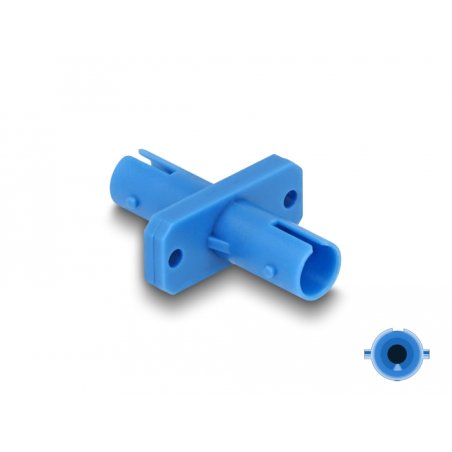DeLOCK Coupleur de fibre optique ST Simplex femelle à ST Simplex femelle, bleu