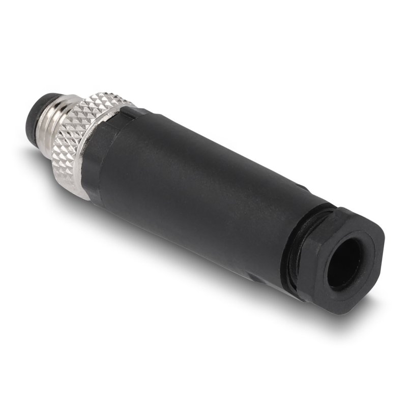 DeLOCK M8 Connector A-coded 3 pin male for mounting with screw connection