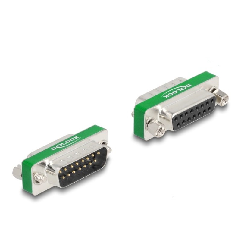 DeLOCK Filtre de suppression d’interférence RF/EMI D-Sub, 15 broches males à femelles avec capacité de filtre