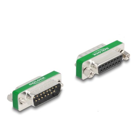 DeLOCK Filtre de suppression d’interférence RF/EMI D-Sub, 15 broches males à femelles avec capacité de filtre