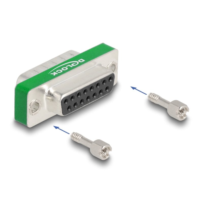 HF/EMI Entstörfilter D-Sub 15 Pin Stecker zu Buchse mit Tiefpass kapazitiv