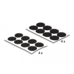 DeLOCK Hook-and-loop dots, round, 64 pieces black