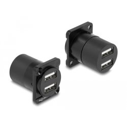 DeLOCK D-Type Module USB 2.0 Type-A 2 x female to 2 x female