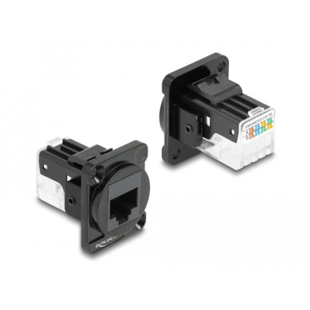 D-Typ Modul RJ45 Cat.6A Buchse zu LSA Buchse