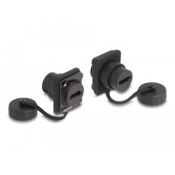 D-Typ Modul HDMI-A Buchse zu HDMI-A Buchse mit Verschlusskappe IP67 staub- und wasserdicht