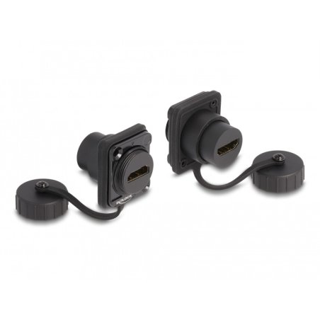 DeLOCK D-Type Module HDMI-A female to HDMI-A female with protective cap IP67 dust and waterproof