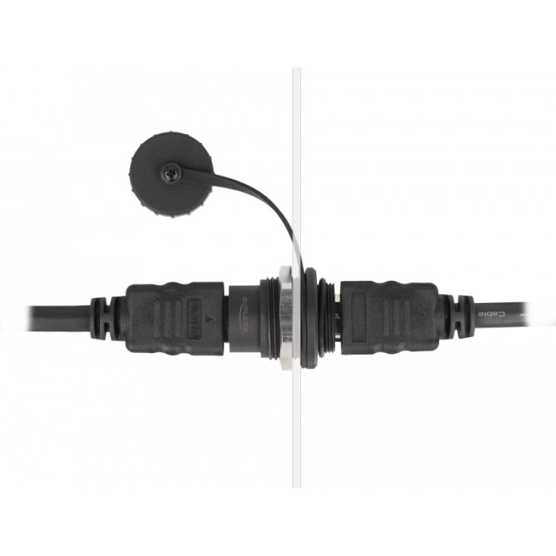 DeLOCK HDMI-A built-in connector with protective cap IP67 dust and waterproof