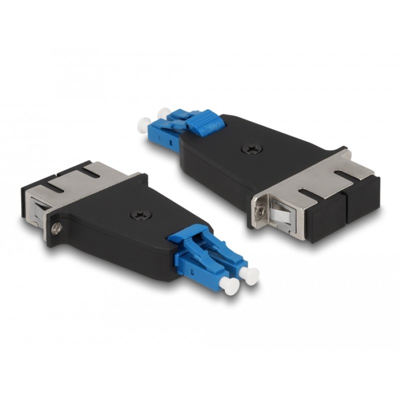 DeLOCK Optical Fiber Hybrid Coupler LC Duplex male to SC Duplex female blue