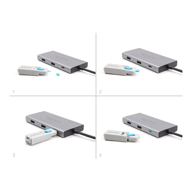DeLOCK 10 Port Blocker for USB Type-C female port