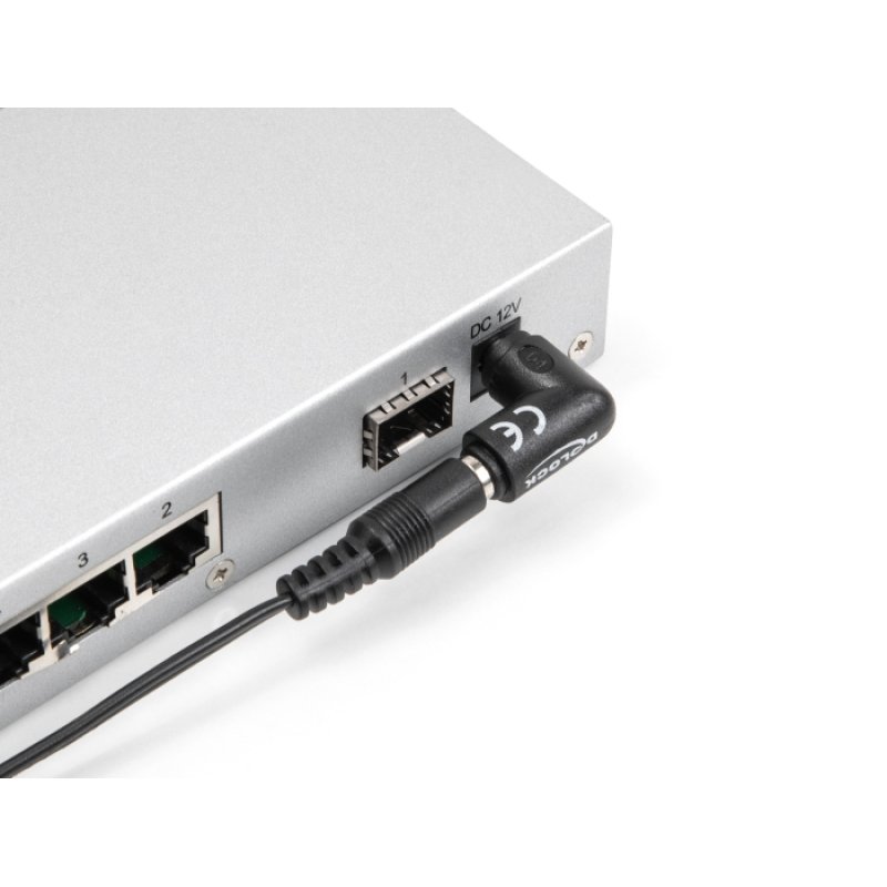 DeLOCK Adaptateur DC 5,5 x 2,5 mm mâle à 5,5 x 2,5 femelle angulé à 90°