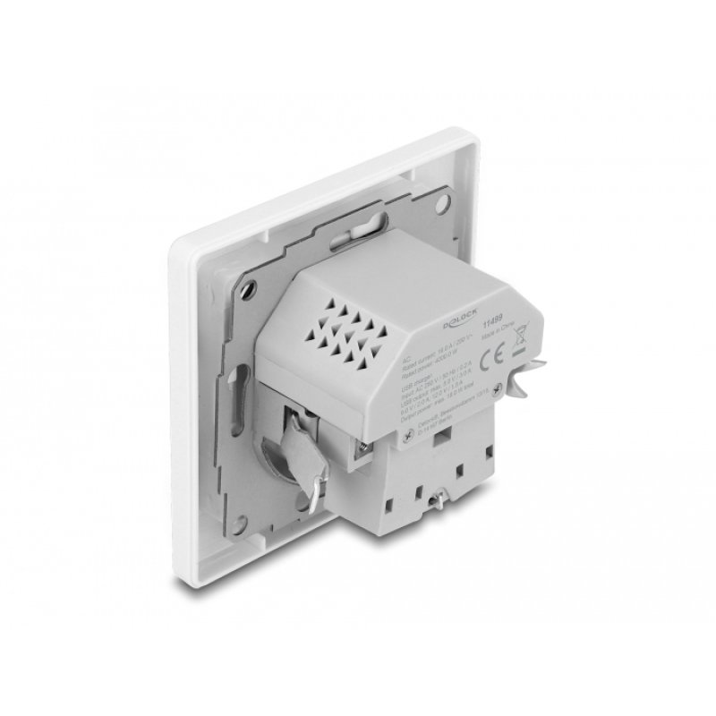 DeLOCK 11499 socket-outlet Type F USB A USB C White
